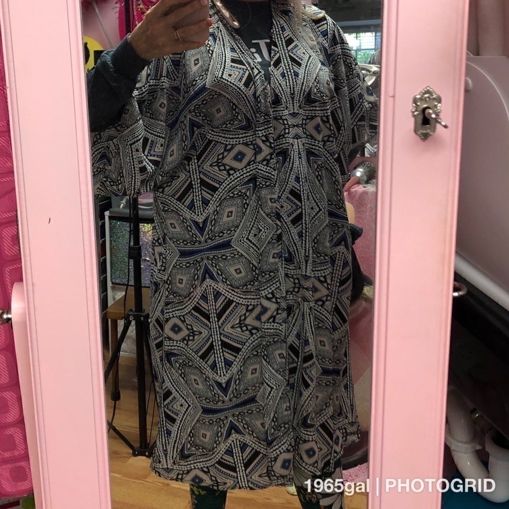 Mossimo Boho S/M Kimono Diamond Triangle Pattern - Picture 4 of 8